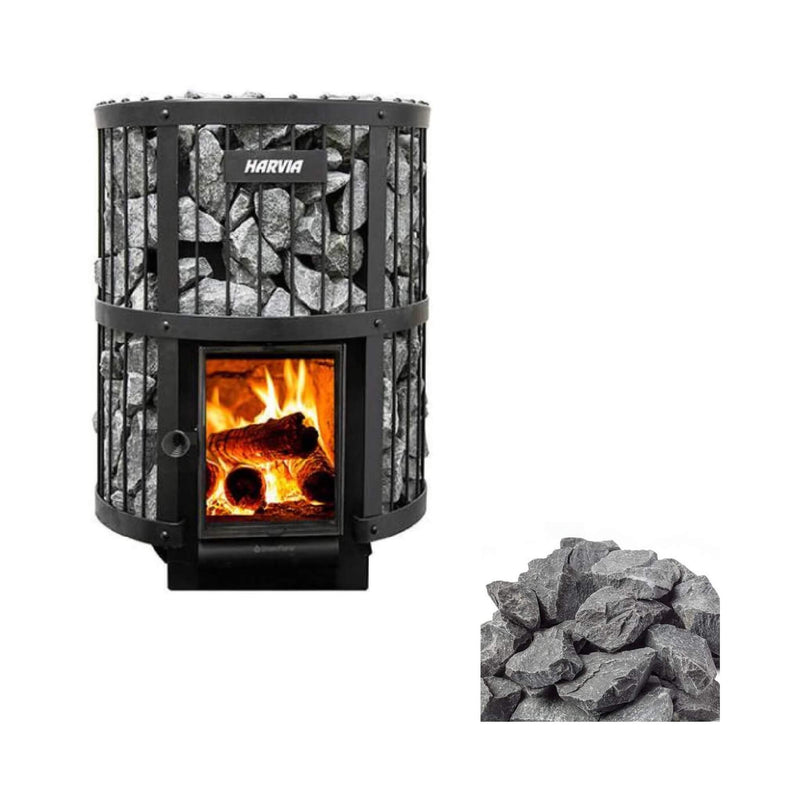 Harvia Legend 240 GreenFlame 15.9 Kilowatt Wood Sauna Stove - SAK84935-  Bundle