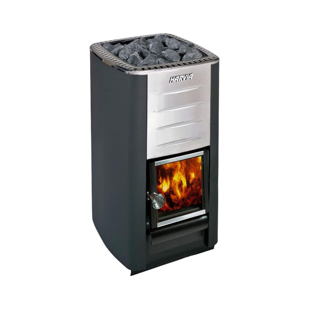 Harvia M3 16.5KW Premium Wood-Burning Sauna Heater Stove With Sauna Stones [WKM3] (SAK41720) - Saksby Wholesale - Front Side View