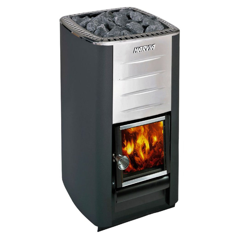 Harvia M3 Premium Wood-Burning Sauna Heater Stove With Sauna Stones, 16.5KW [WKM3] (SAK41720)