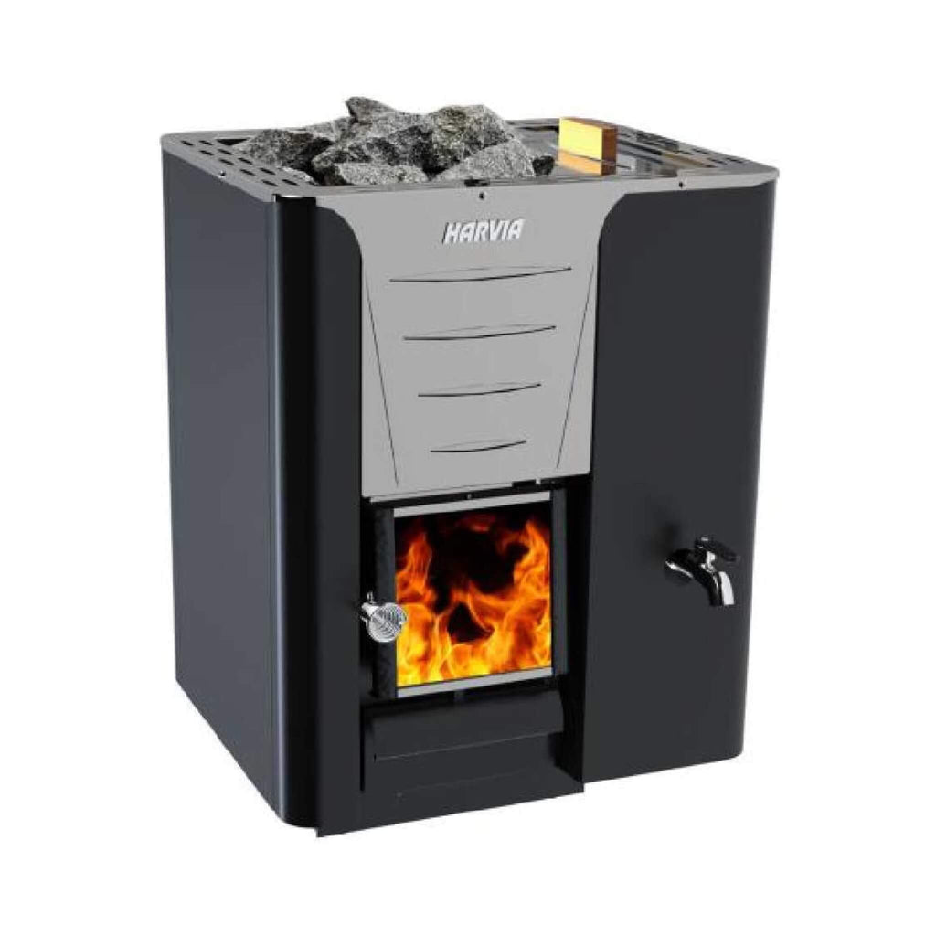 HARVIA Pro 20 LS Sauna Wood Stove With Water Tank, 24.1kW (SAK27456) - SAKSBY