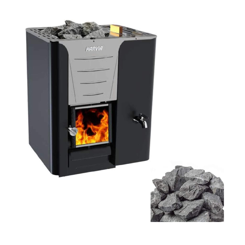 Harvia Pro 20 LS Sauna Wood Stove with Water Tank 24.1 Kilowatt - SAK27456 - Bundle