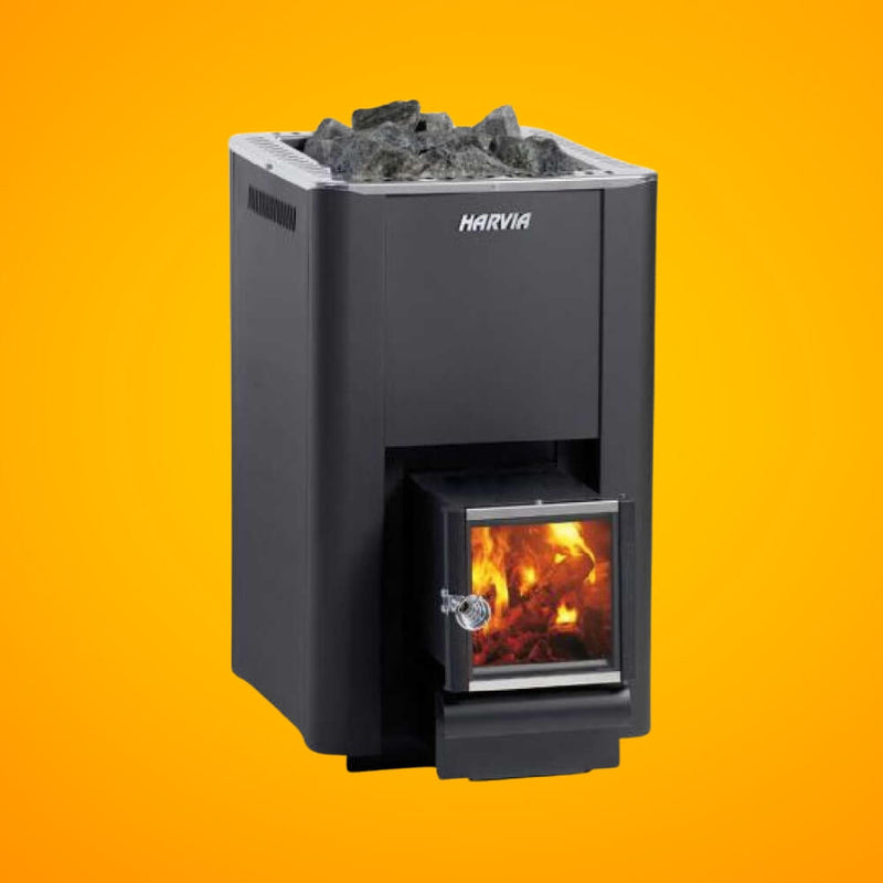 Harvia Pro 20 SL Sauna Wood Burning Stove With Exterior Feed, 24.1 KW [WK200SL] (SAK73985)