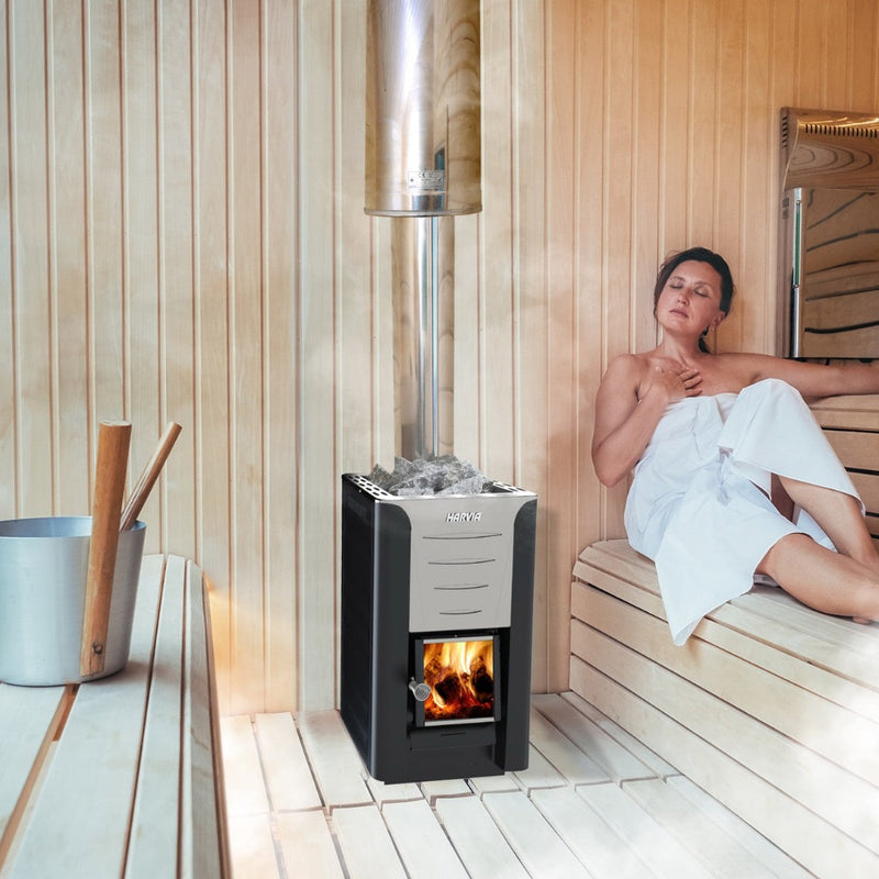 HARVIA Pro 20 Wood Burning Sauna Heater & Chimney Kit (SAK15748) Lifestyle