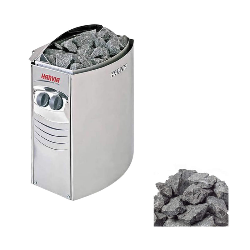 Harvia Vega Compact Electric Steel Sauna Heater Front View - SAK48271 - Bundle