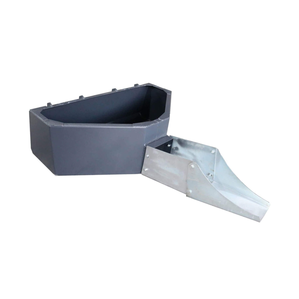 Heavy-Duty 1/2 Yard Cement And Concrete Bucket Skid Steer Attachment (SAK49063) - Saksby Wholesale - Front Side VIew