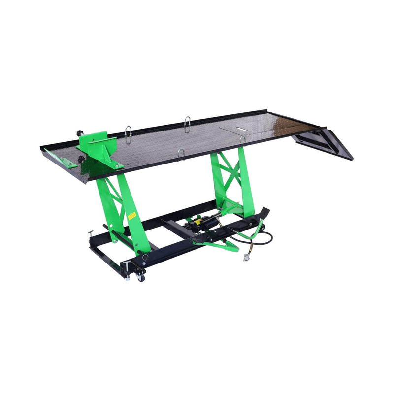 Heavy-Duty 1000LBS Air Hydraulic Motorcycle ATV Lift Jack Table (SAK78351) - Saksby Wholesale - Back Side View