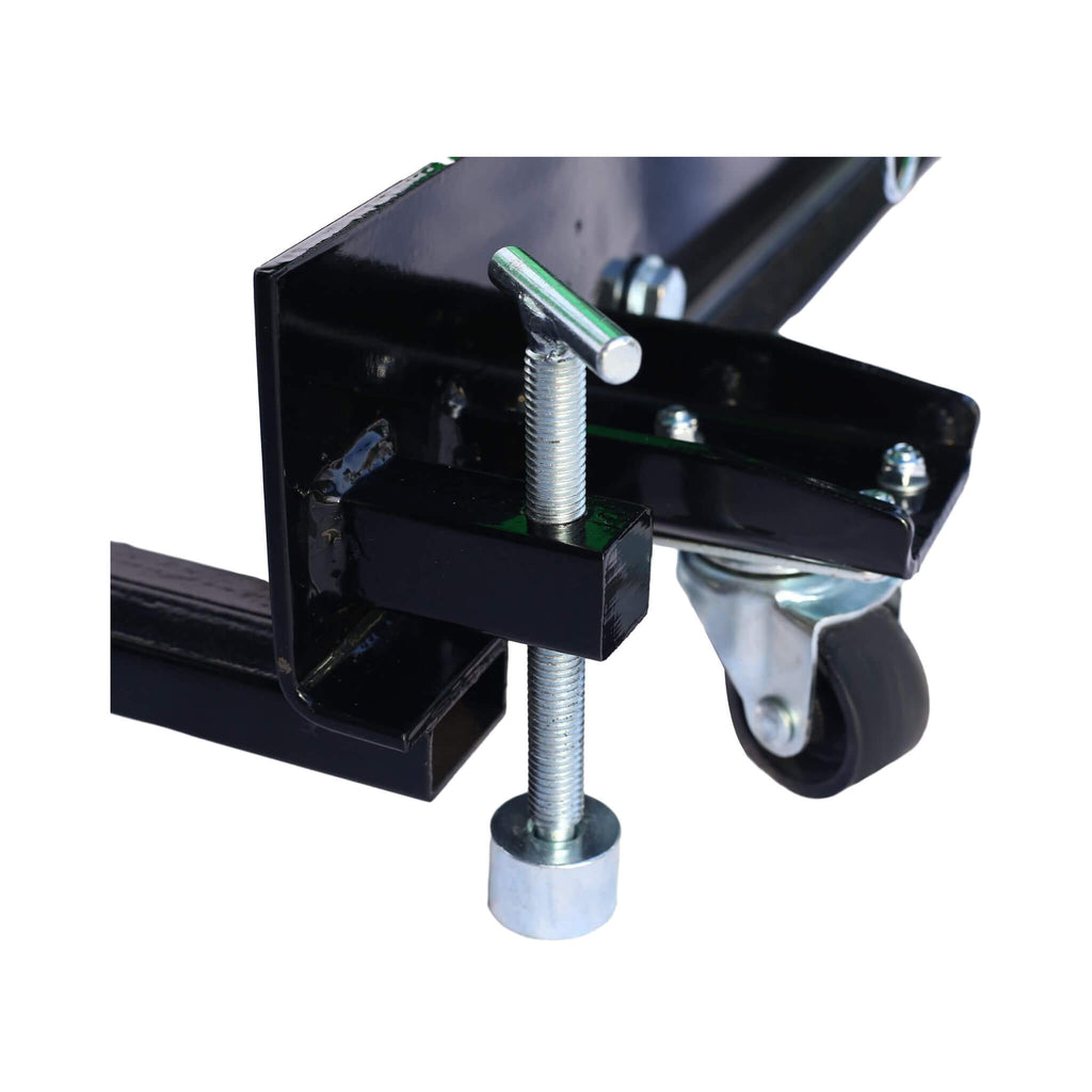 Heavy-Duty 1000LBS Air Hydraulic Motorcycle ATV Lift Jack Table (SAK78351) - Saksby Wholesale - Caster Wheel Details