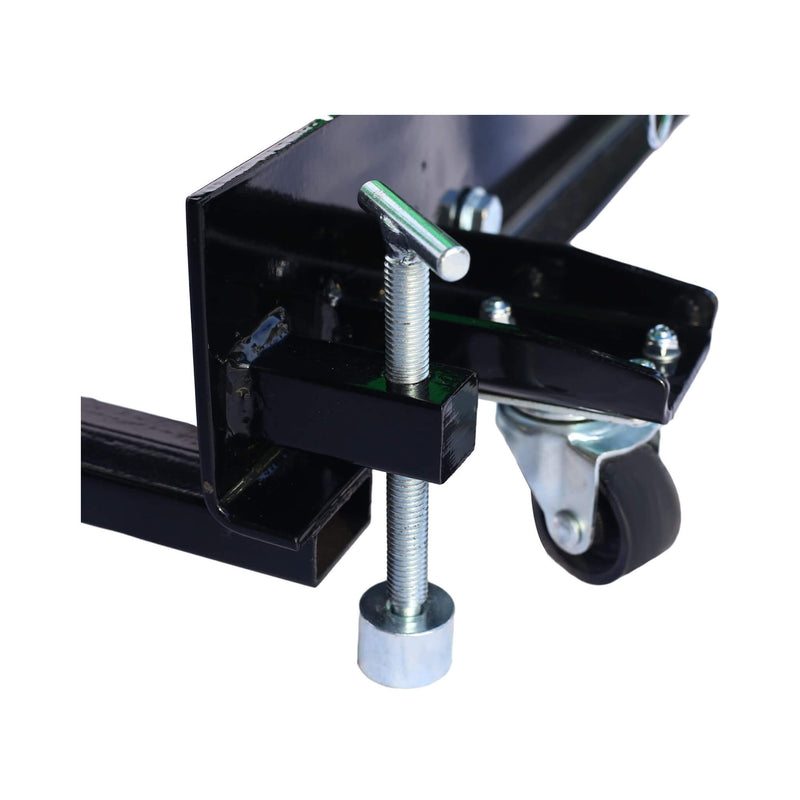 Heavy-Duty 1000LBS Air Hydraulic Motorcycle ATV Lift Jack Table (SAK78351) - Saksby Wholesale - Caster Wheel Details