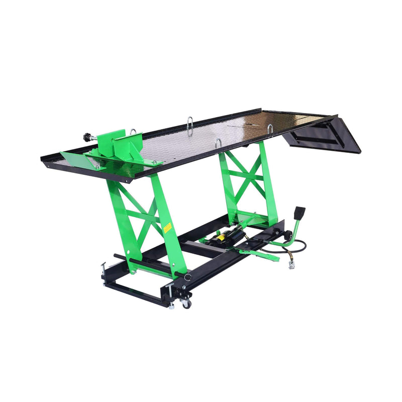 Heavy-Duty 1000LBS Air Hydraulic Motorcycle ATV Lift Jack Table (SAK78351) - Saksby Wholesale - Right Side View