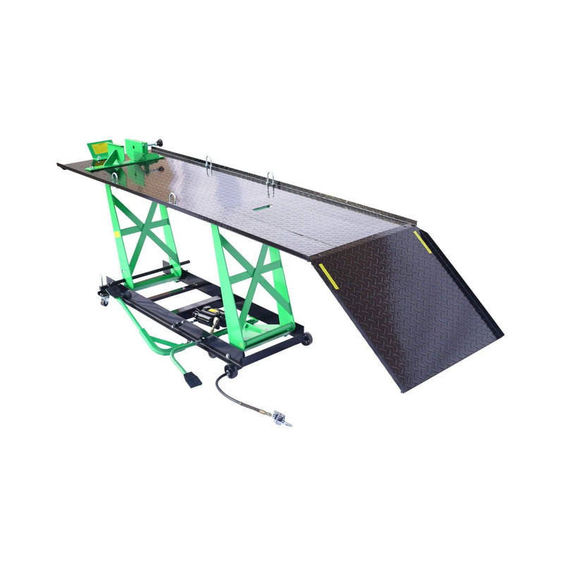 Heavy-Duty 1000LBS Air Hydraulic Motorcycle ATV Lift Jack Table (SAK78351) - Saksby Wholesale - Side View