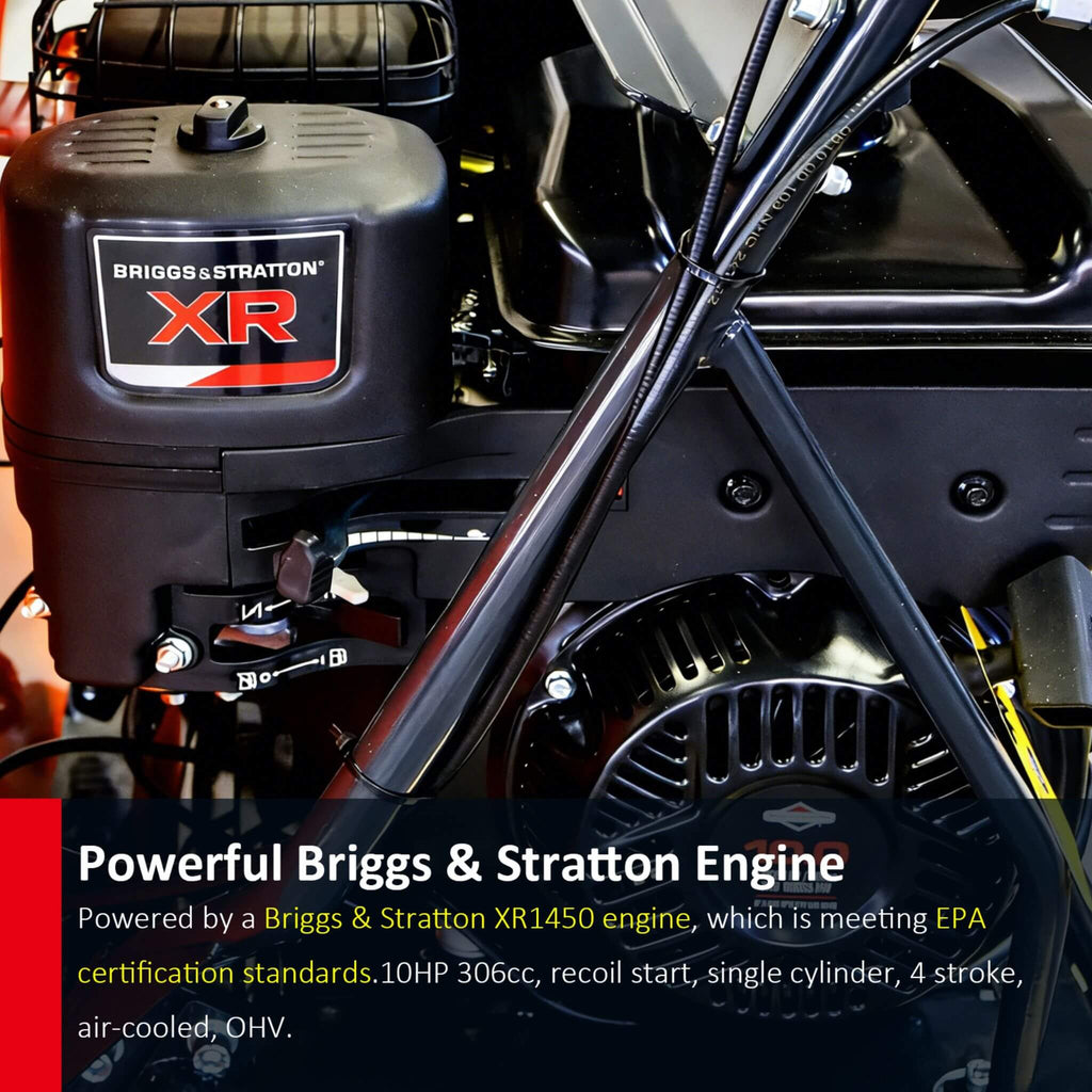 Heavy-Duty 1100LBS 10HP Gas-Powered Track Barrow With Hydraulic Assist (SAK48291) - Saksby Wholesale - Engine Details