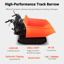 Heavy-Duty 1100LBS 10HP Gas-Powered Track Barrow With Hydraulic Assist (SAK48291) - Saksby Wholesale - Features