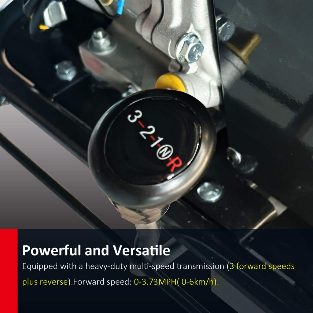 Heavy-Duty 1100LBS 10HP Gas-Powered Track Barrow With Hydraulic Assist (SAK48291) - Saksby Wholesale - Multi-Speed Transmission