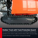 Heavy-Duty 1100LBS 10HP Gas-Powered Track Barrow With Hydraulic Assist (SAK48291) - Saksby Wholesale - Rubber Track Feature