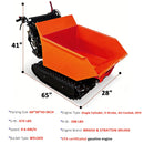Heavy-Duty 1100LBS 10HP Gas-Powered Track Barrow With Hydraulic Assist (SAK48291) - Saksby Wholesale - Specifications