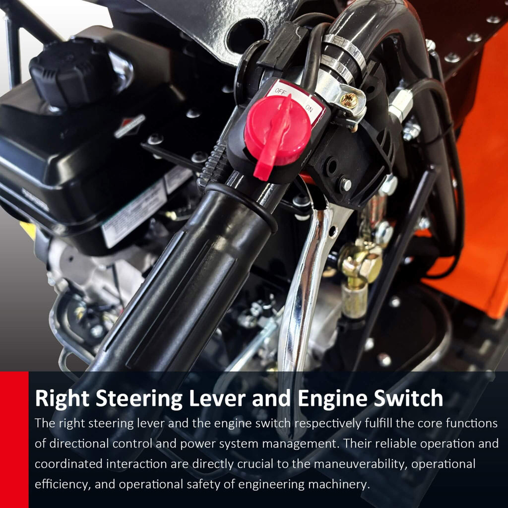 Heavy-Duty 1100LBS 10HP Gas-Powered Track Barrow With Hydraulic Assist (SAK48291) - Saksby Wholesale - Switch Details