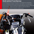 Heavy-Duty 1100LBS 10HP Gas-Powered Track Barrow With Hydraulic Assist (SAK48291) - Saksby Wholesale - Walk behind Feature