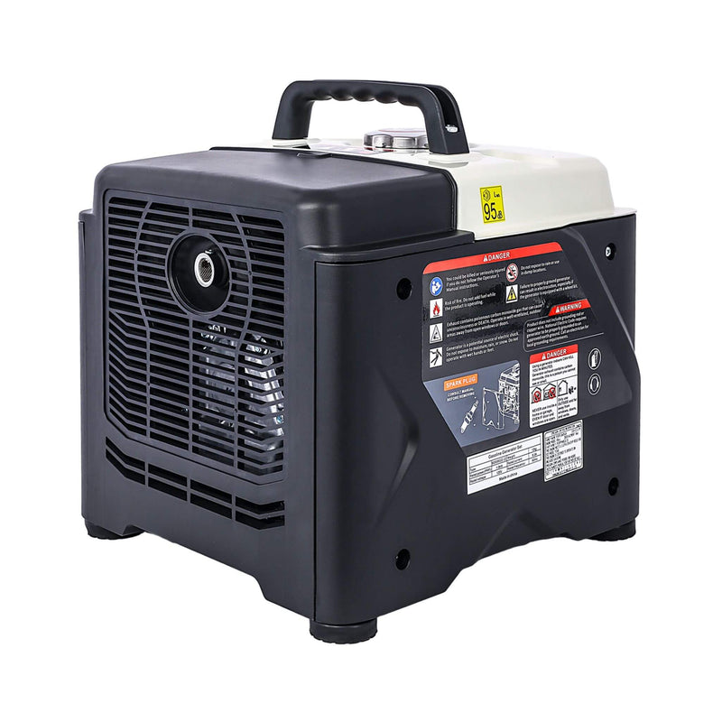 Heavy Duty 1200W Ultra-Quiet Portable Gas engine Inverter Generator (SAK54675) - Saksby Wholesale - Side Back View