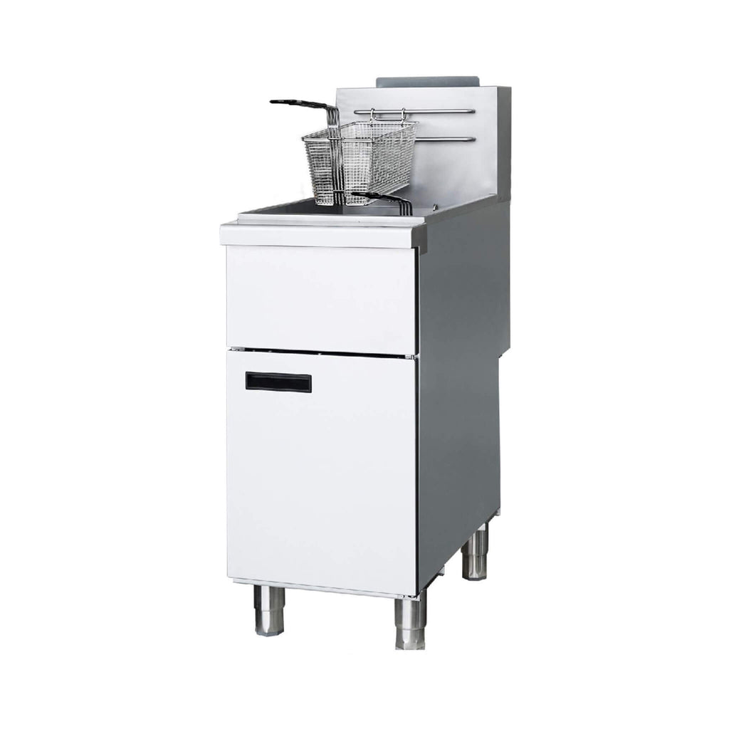 Heavy-Duty 120K BTU Commercial Stainless Steel 4-Burner Propane Deep Fryer (SAK64021)