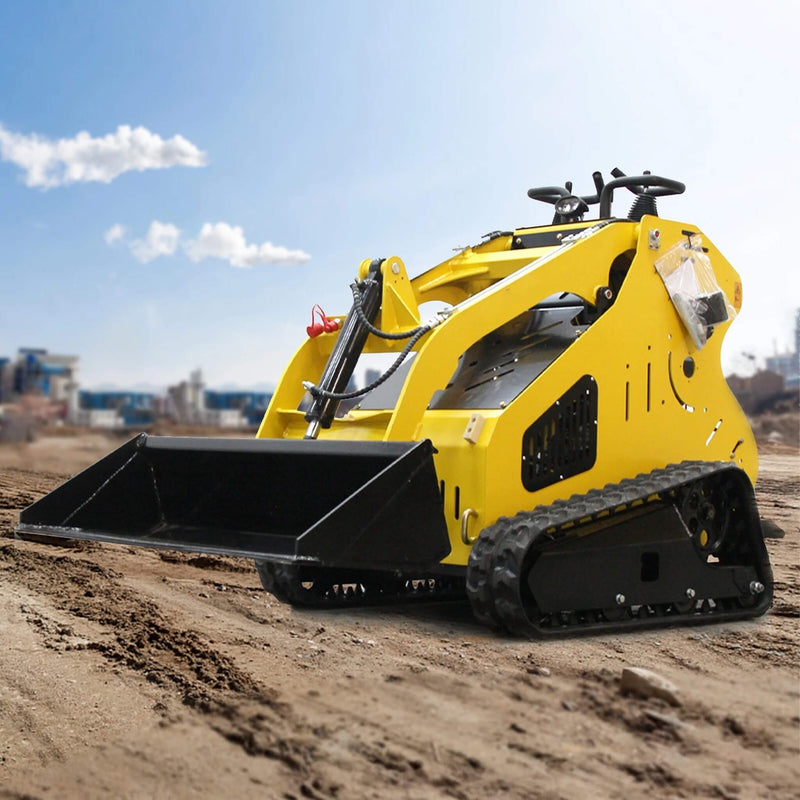 Heavy Duty 13HP Mini Skid Steer Loader Crawler With Bucket (SAK34261) SAKSBY - Lifestyle Front Left View
