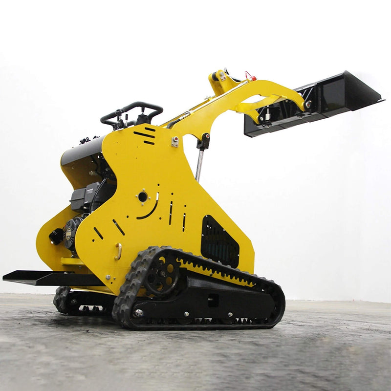 Heavy Duty 13HP Mini Skid Steer Loader Crawler With Bucket (SAK34261) SAKSBY - Rear Right Corner View With Bucket Lifted View