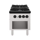 Heavy-Duty 18K BTU Commercial 2-Burner Stainless Steel Gas Stove Range (SAK40721) - Saksby Wholesale - Front View
