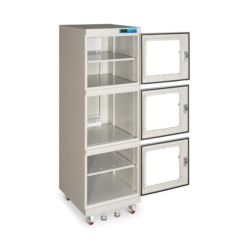 Heavy-Duty 192-Gallon Stainless Steel Nitrogen Dry Cabinet [1-10% RH] (SAK27184) - Saksby Wholesale - Front Right View With Doors Opened