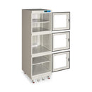 Heavy-Duty 192-Gallon Stainless Steel Nitrogen Dry Cabinet [1-10% RH] (SAK27184) - Saksby Wholesale - Front Right View With Doors Opened