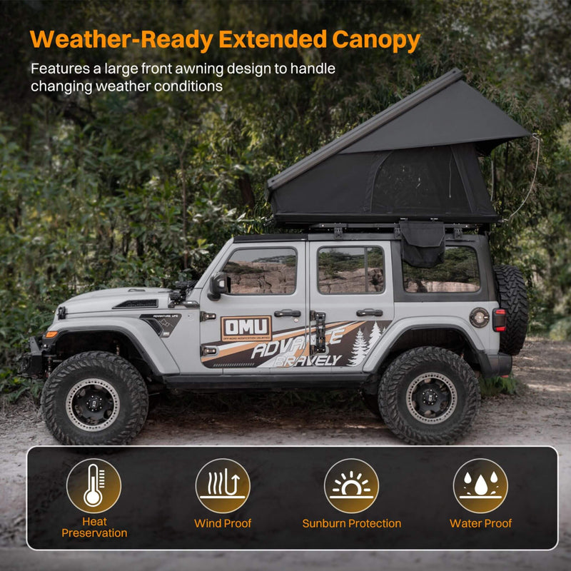 Heavy Duty 2-3 Person Hardshell Rooftop Tent With Ladder (SAK93120) - Saksby Wholesale - All Weather Resistant