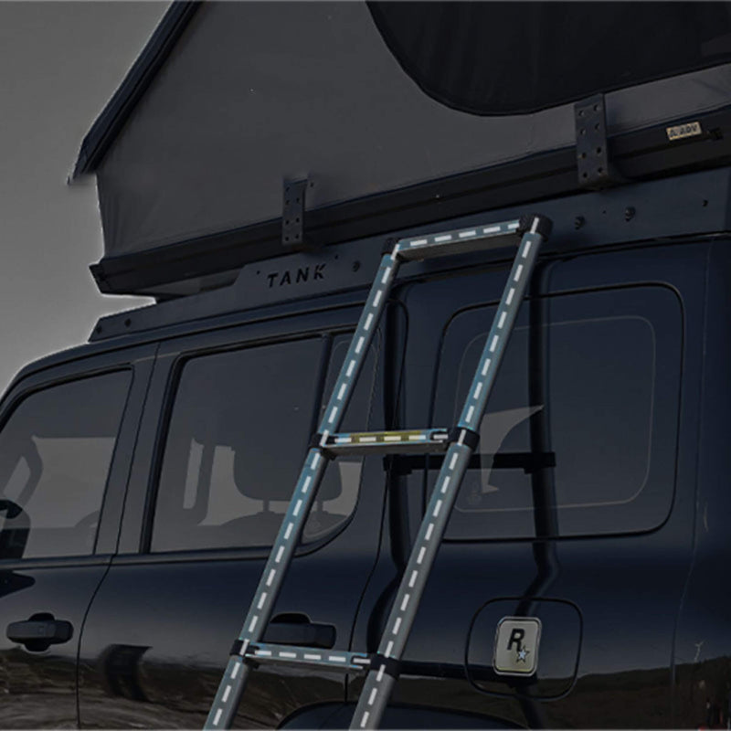 Heavy Duty 2-3 Person Hardshell Rooftop Tent With Ladder (SAK93120) - Saksby Wholesale - Ladder Details