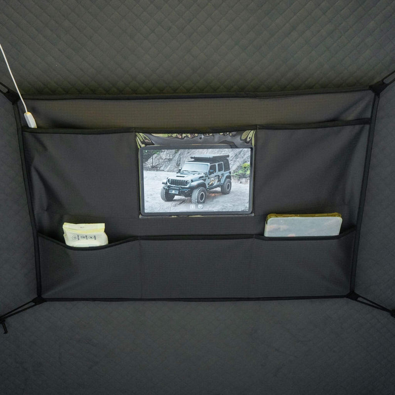 Heavy Duty 2-3 Person Hardshell Rooftop Tent With Ladder (SAK93120) - Saksby Wholesale - Inside View Details