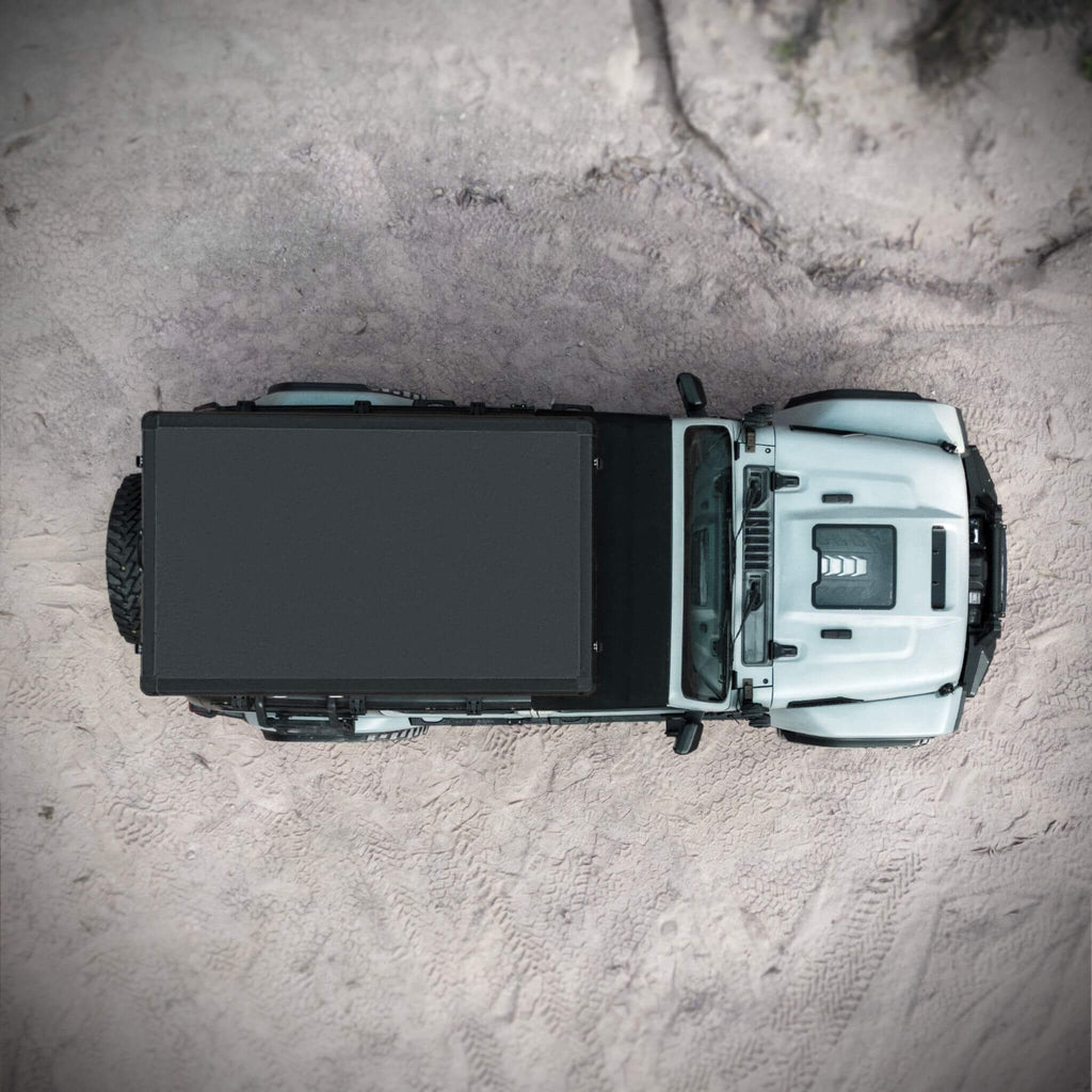 Heavy Duty 2-3 Person Hardshell Rooftop Tent With Ladder (SAK93120) - Saksby Wholesale - Top View Lifestyle