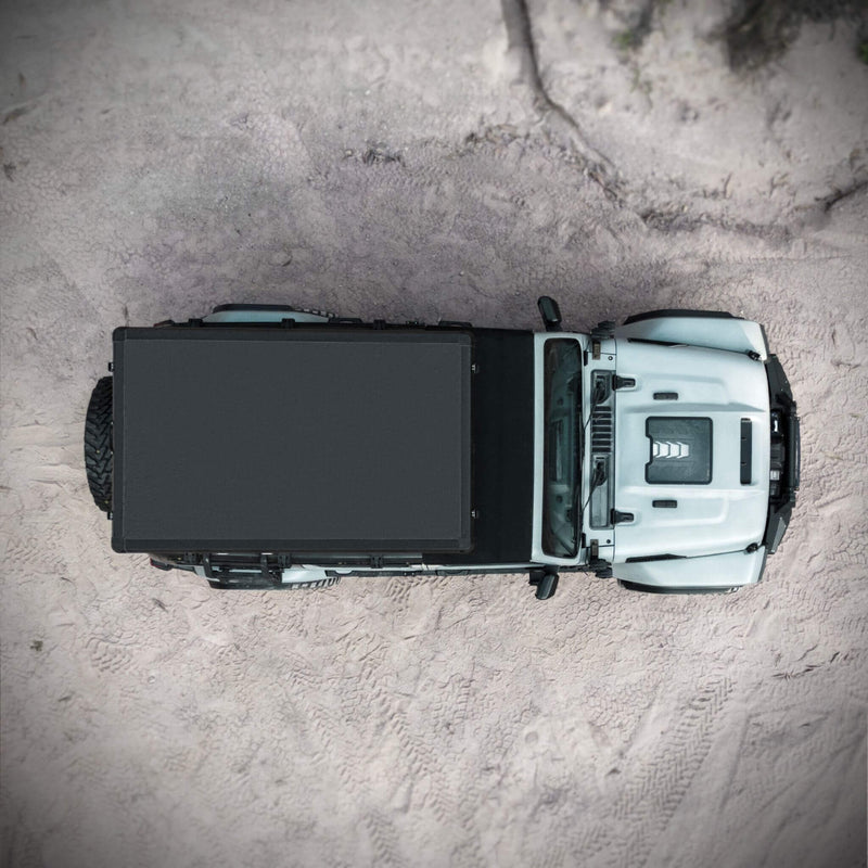 Heavy Duty 2-3 Person Hardshell Rooftop Tent With Ladder (SAK93120) - Saksby Wholesale - Top View Lifestyle