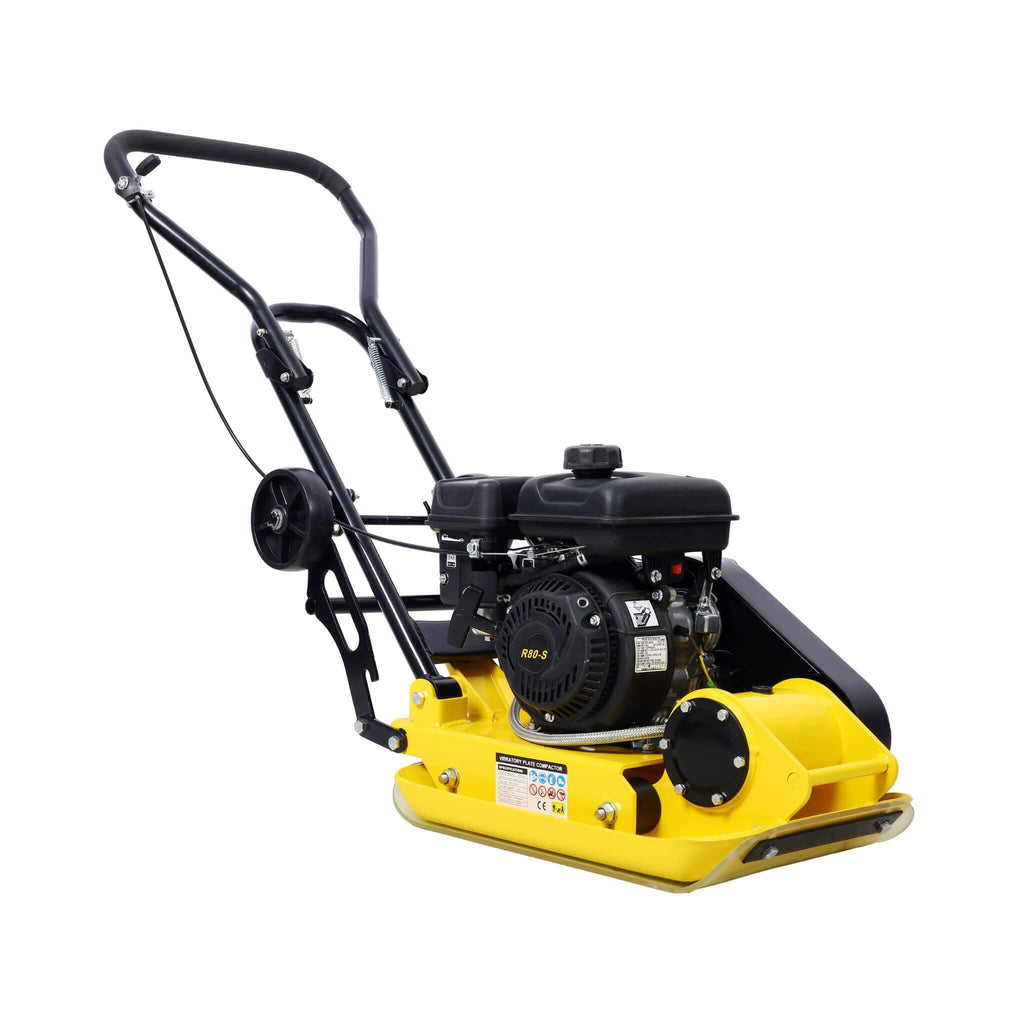 Heavy-Duty 2.5HP 79CC 8200N Gas-Powered Plate Compactor Machine (SAK58492) - Saksby Wholesale - Side View