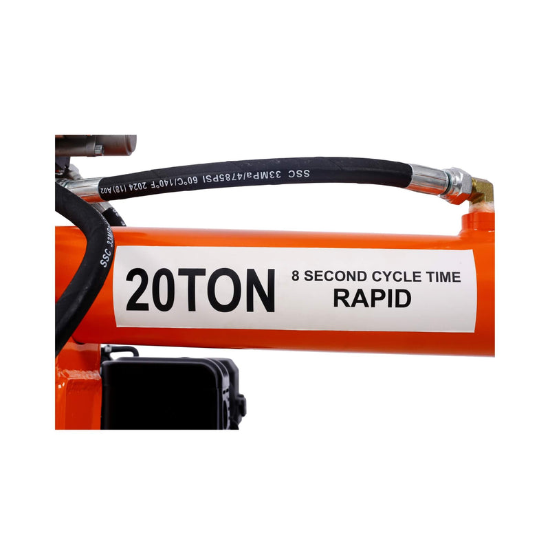 Heavy-Duty 20-Ton 7HP Portable Log Splitter With Auto-Return Hydraulic Ram (SAK15842) - Saksby Wholesale - Details View