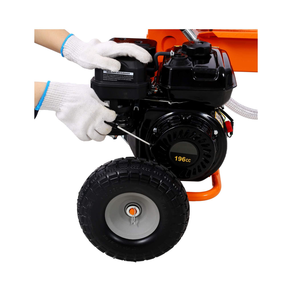 Heavy-Duty 20-Ton 7HP Portable Log Splitter With Auto-Return Hydraulic Ram (SAK15842) - Saksby Wholesale - Engine View