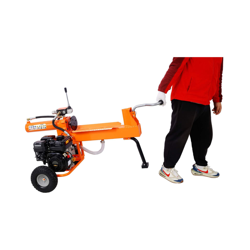 Heavy-Duty 20-Ton 7HP Portable Log Splitter With Auto-Return Hydraulic Ram (SAK15842) - Saksby Wholesale - Pull View