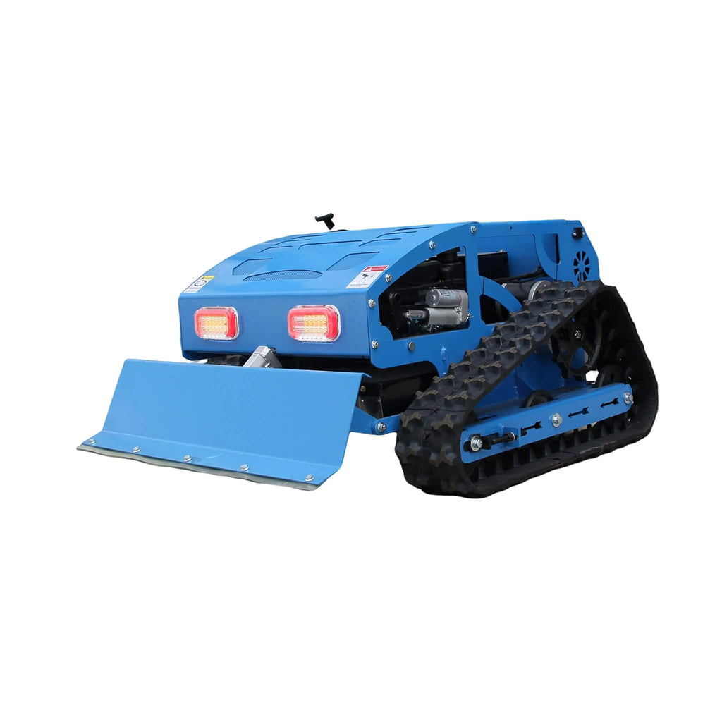 Heavy-Duty 21-Inch 9HP Commercial Remote-Controlled Robotic Lawn Mower With Tracks And Plow (SAK26583) - Saksby Wholesale - Blue Front Left View