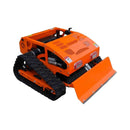 Heavy-Duty 21-Inch 9HP Commercial Remote-Controlled Robotic Lawn Mower With Tracks And Plow (SAK26583) - Saksby Wholesale - Orange Front Right View