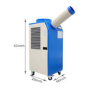 Heavy-Duty 220V Portable 11K BTU Outdoor Industrial Spot Cooler Air Conditioner (SAK59327) - Saksby Wholesale - DImensions View