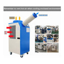 Heavy-Duty 220V Portable 11K BTU Outdoor Industrial Spot Cooler Air Conditioner (SAK59327) - Saksby Wholesale - Vent Hot Air Directions View
