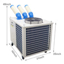 Heavy-Duty 220V Portable 29K BTU Outdoor Industrial Spot Cooler Air Conditioner (SAK18736) - Saksby Wholesale - Dimensions