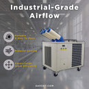 Heavy-Duty 220V Portable 29K BTU Outdoor Industrial Spot Cooler Air Conditioner (SAK18736) - Saksby Wholesale - Features View