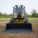 Heavy-Duty 23HP Mini Triangular Skid Steer Bucket Loader (SAK15873)  - Saksby Wholesale - Front View On Dirt Ground