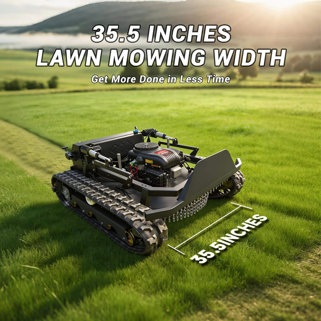 Heavy-Duty 23HP Remote-Controlled Track Mower With 35-Inch Deck (SAK62581) - Saksby Wholesale - 35.5 Inches Mowing Width