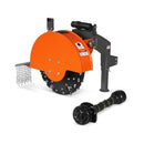 Heavy-Duty 30-Inch 3-Point PTO Stump Grinder For 40-100HP Tractors (SAK47092) - Saksby Wholesale - Front Left View With Shaft