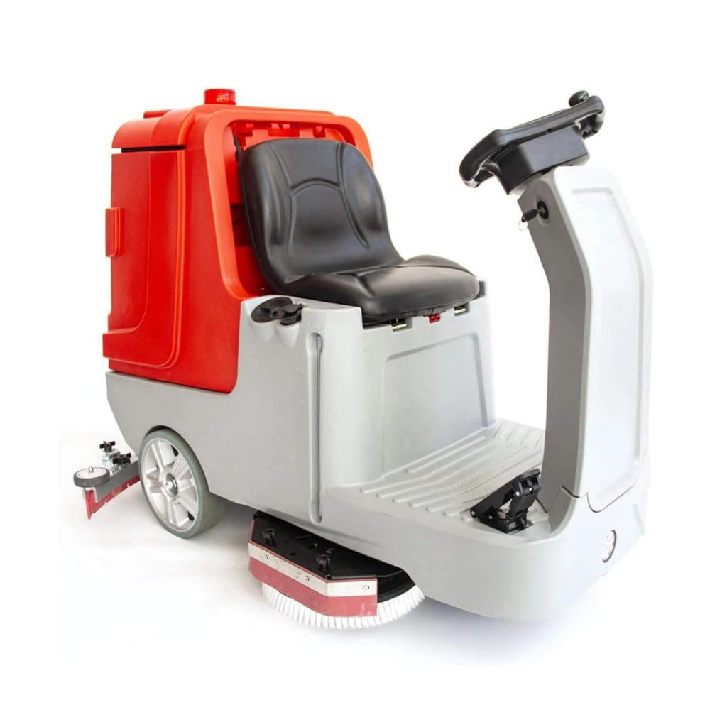 Heavy-Duty 34-Inch Industrial Ride-On Floor Scrubber Machine (SAK63290) - Saksby Wholesale - Front Right View