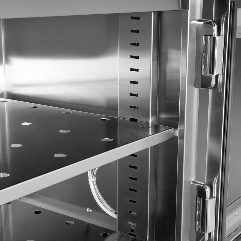 Heavy-Duty 377-Gallon Stainless Steel Nitrogen Dry Cabinet (SAK48625) - Saksby Wholesale - Adjsutable Shelves Close Up