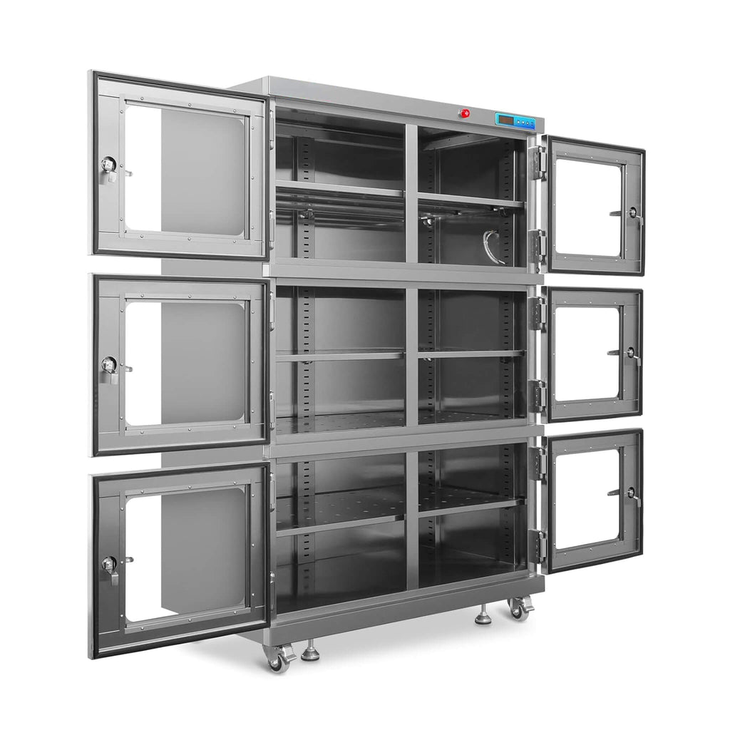 Heavy-Duty 377-Gallon Stainless Steel Nitrogen Dry Cabinet (SAK48625) - Saksby Wholesale - Front Left View With Door Opened