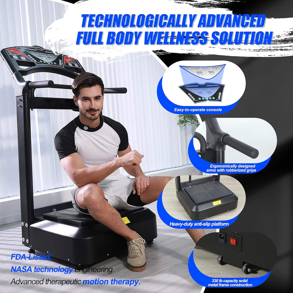 Heavy-Duty 400 LBS Whole Body Vibration Plate Workout Machine (SAK57390) - Saksby Wholesale - Advanced Technology